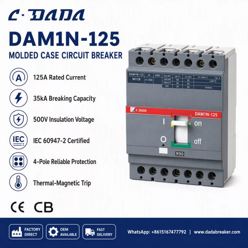 De yntegriteit fan subdistribúsje garandearje: de C·DADA DAM1N-125 MCCB-oplossing